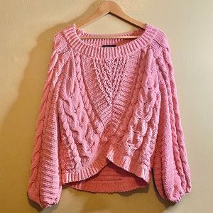 Express Knitted Ballon Sleeve Sweater